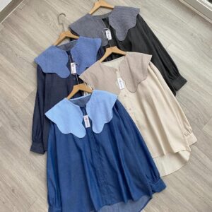 Elegant Doona Collar Shirt